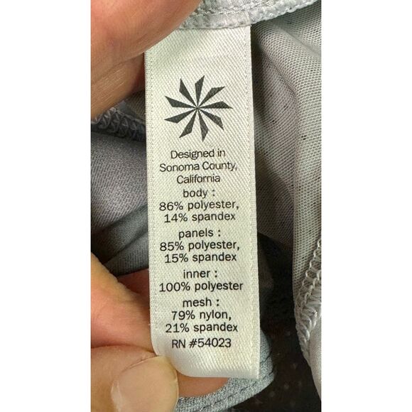 ATHLETA Track This Leopard Print Gray/White Running Shorts, 3", Sz S - Picture 8 of 9